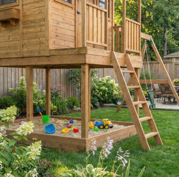 Cozy Cabin Playhouse & Sandbox | 7×9 7 Cozy Cabin Playhouse 9x7 Western Red Cedar Playhouse Outdoor Living Today Cedar Playhouse Kit 5