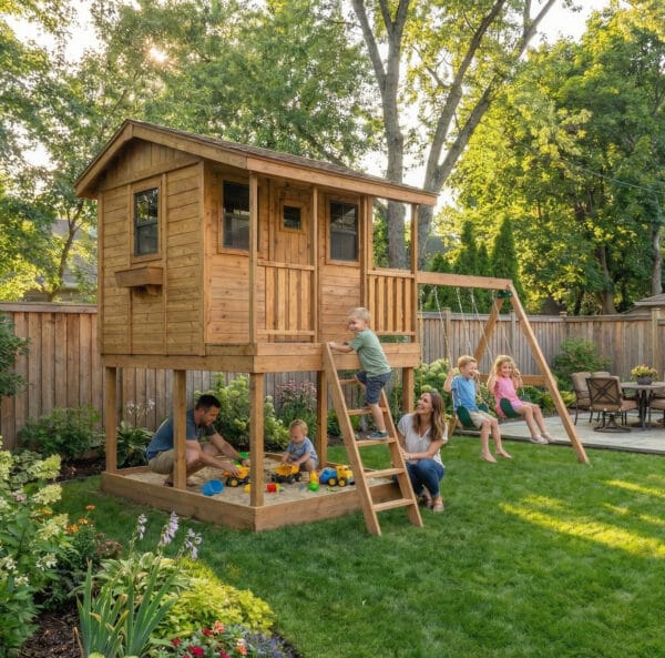 Cozy Cabin Playhouse & Sandbox | 7×9 5 Cozy Cabin Playhouse 9x7 Western Red Cedar Playhouse Outdoor Living Today Cedar Playhouse Kit 6