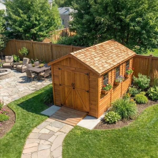 8×12 Western Red Cedar – SpaceMaster Shed – Double Door Storage Kit 8 Space Master 8x12 Western Red Cedar Shed Kit Outdoor Living Today 3