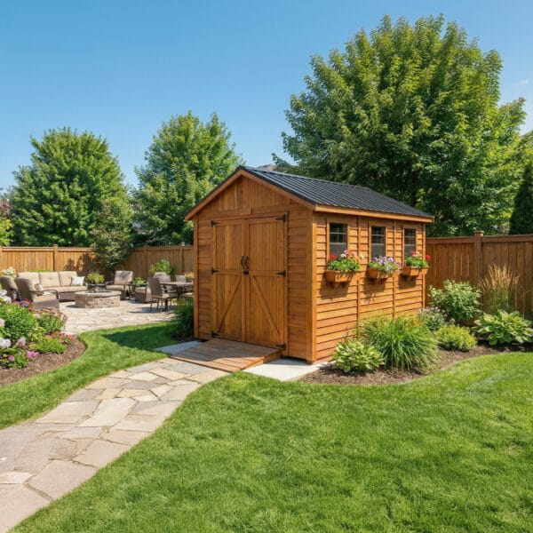 8×12 Western Red Cedar – SpaceMaster Shed – Double Door Storage Kit 6 Space Master 8x12 Western Red Cedar Shed Kit Outdoor Living Today 7