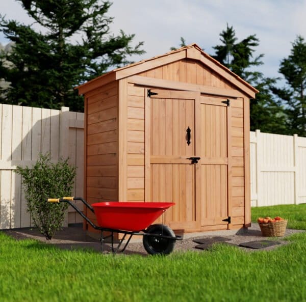 6×4 Western Red Cedar – SpaceMaster Shed – Double Door Storage Kit 12 64 left angle
