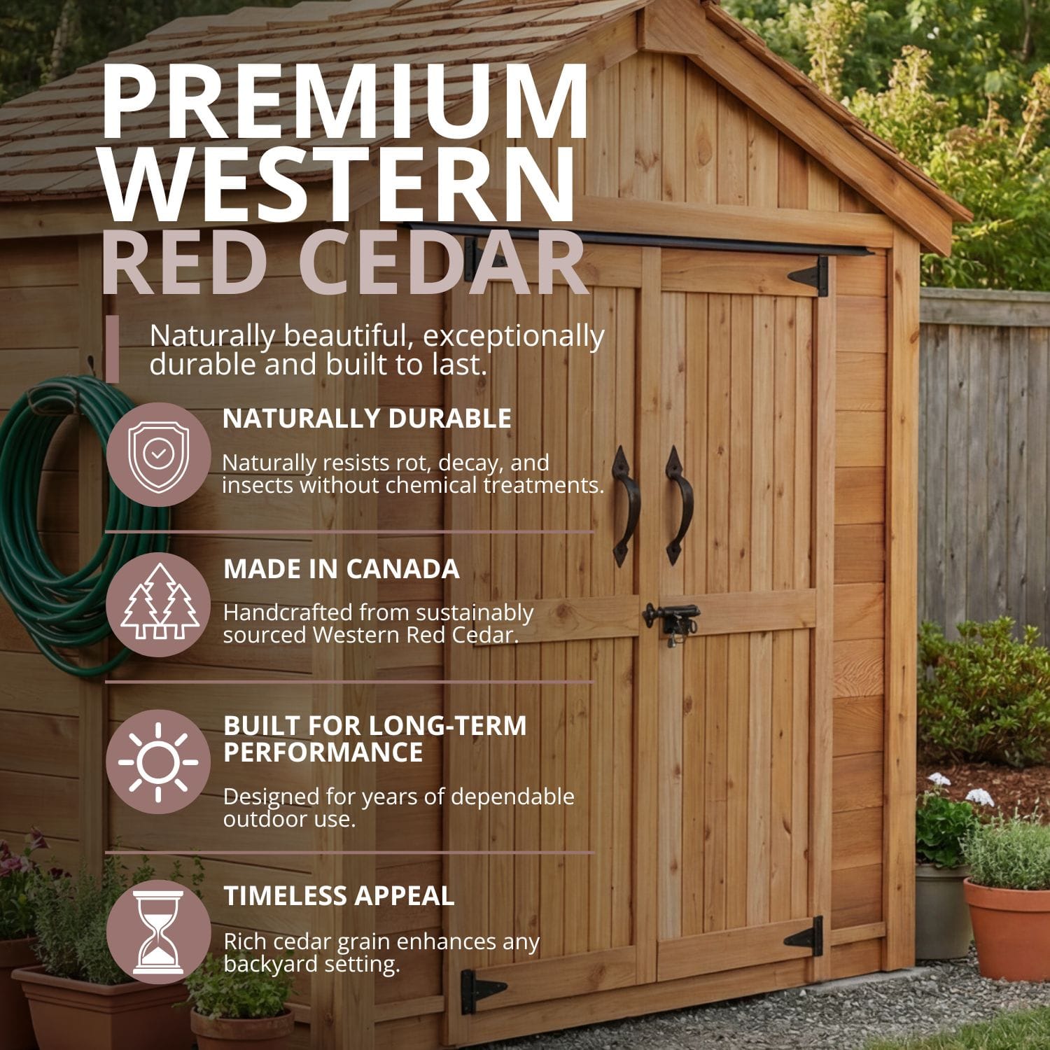 6×4 Western Red Cedar – SpaceMaster Shed – Double Door Storage Kit 6 6x4 Space Master Western Red Cedar Shed Outdoor Living Today 30 1