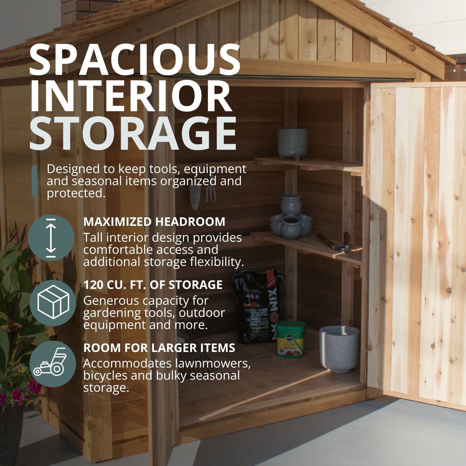 6×4 Western Red Cedar – SpaceMaster Shed – Double Door Storage Kit 2 6x4 Space Master Western Red Cedar Shed Outdoor Living Today 30 3