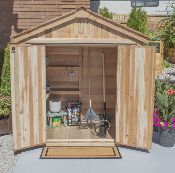 6×4 Western Red Cedar – SpaceMaster Shed – Double Door Storage Kit 10 SM64 4