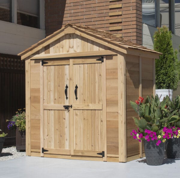 6×4 Western Red Cedar – SpaceMaster Shed – Double Door Storage Kit 1 SM64 7