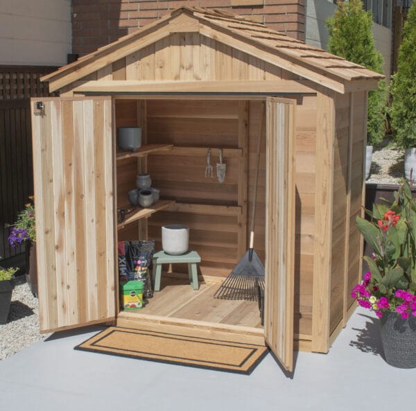 6×4 Western Red Cedar – SpaceMaster Shed – Double Door Storage Kit 5 SM64 9