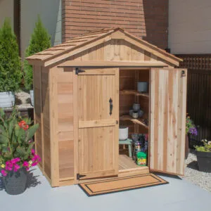 6×4 Western Red Cedar – SpaceMaster Shed – Double Door Storage Kit