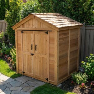 6×4 Western Red Cedar – SpaceMaster Shed – Double Door Storage Kit