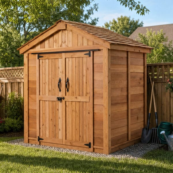 6×4 Western Red Cedar – SpaceMaster Shed – Double Door Storage Kit 1 Spacemaster 6x4 Garden shed Western Red Cedar cedar shed Outdoor Living Today 36