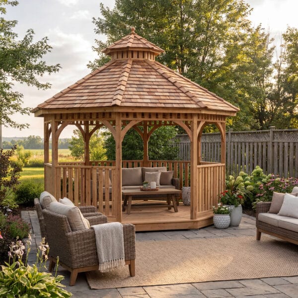 Bayside Gazebo 12ft Western Red Cedar Gazebo Kit Outdoor Living Today 21