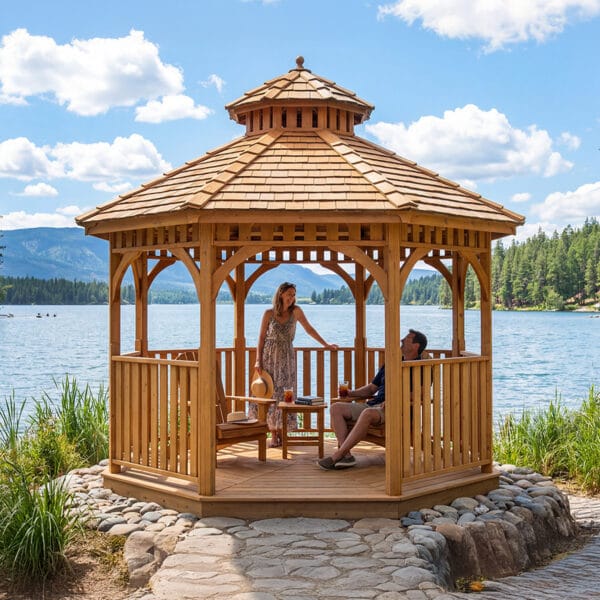 Bayside Gazebo Kit 10ft Western Red Cedar Kit Outdoor Living Today Cedar Gazebo Kit 13jpg