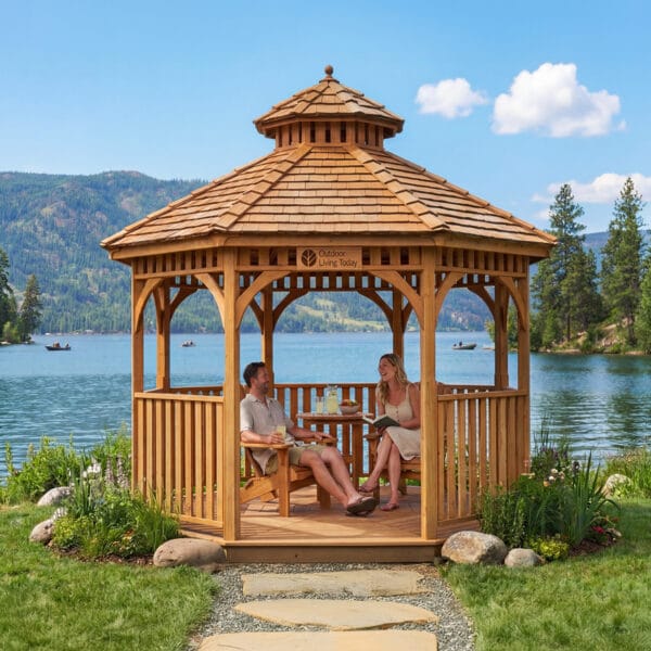 Bayside Gazebo Kit 10ft Western Red Cedar Kit Outdoor Living Today Cedar Gazebo Kit 15