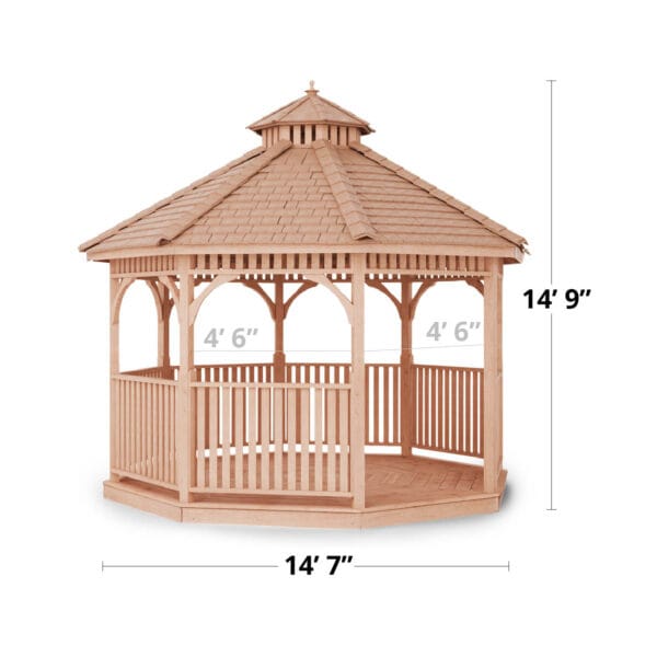 Bayside Gazebo Kit 10ft Western Red Cedar Kit Outdoor Living Today Cedar Gazebo Kit 17