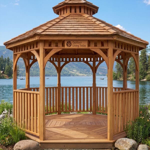 Bayside Gazebo Kit 10ft Western Red Cedar Kit Outdoor Living Today Cedar Gazebo Kit 3