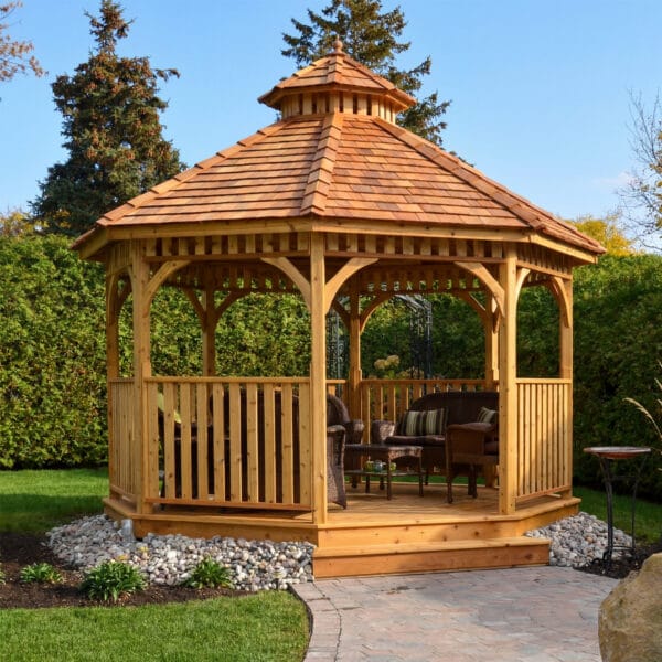 Bayside Gazebo Kit 10ft Western Red Cedar Kit Outdoor Living Today Cedar Gazebo Kit 43