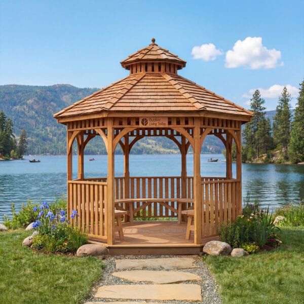 Bayside Gazebo Kit 10ft Western Red Cedar Kit Outdoor Living Today Cedar Gazebo Kit 7
