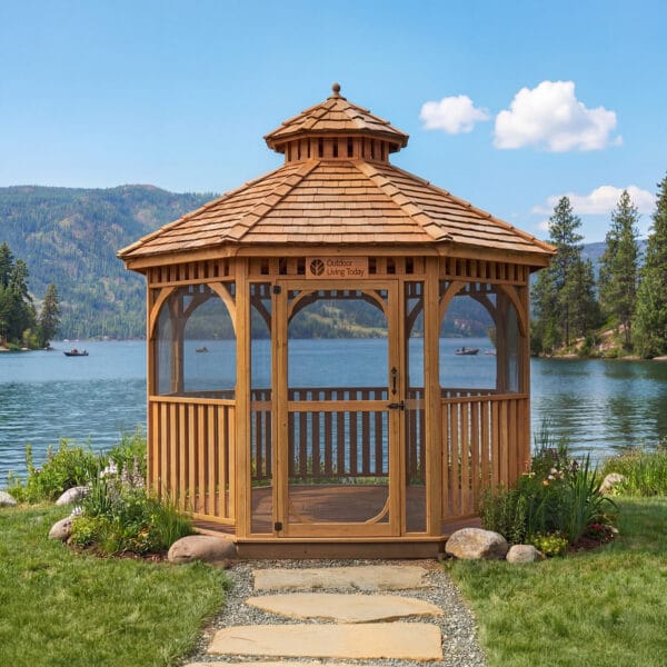 Bayside Gazebo Kit 10ft Western Red Cedar Kit Outdoor Living Today Cedar Gazebo Kit 8