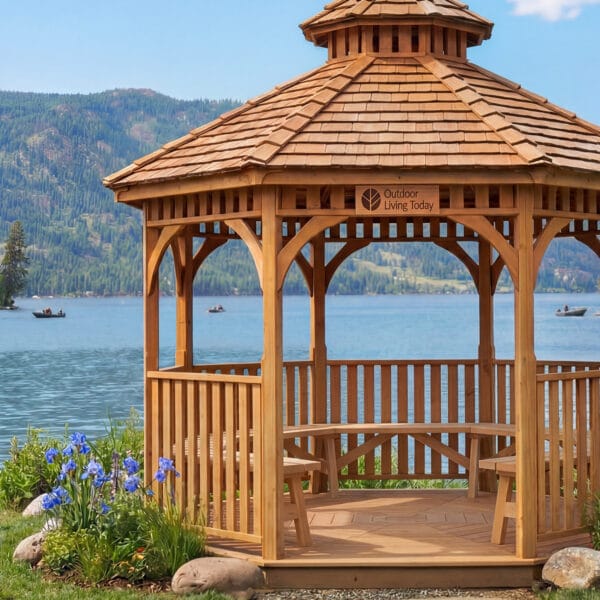 Bayside Gazebo Kit 10ft Western Red Cedar Kit Outdoor Living Today Cedar Gazebo Kit 9