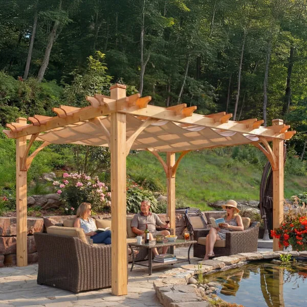 10x12 Breeze Pergola Kit Western Red Cedar Pergola Kit Outdoor Living Today Cedar Pergola 11