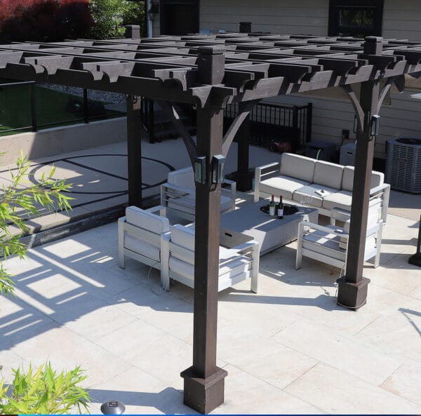 Western Red Cedar Pergola & Canopy – Outdoor Shade & Patio Living Kit 6 1220 14