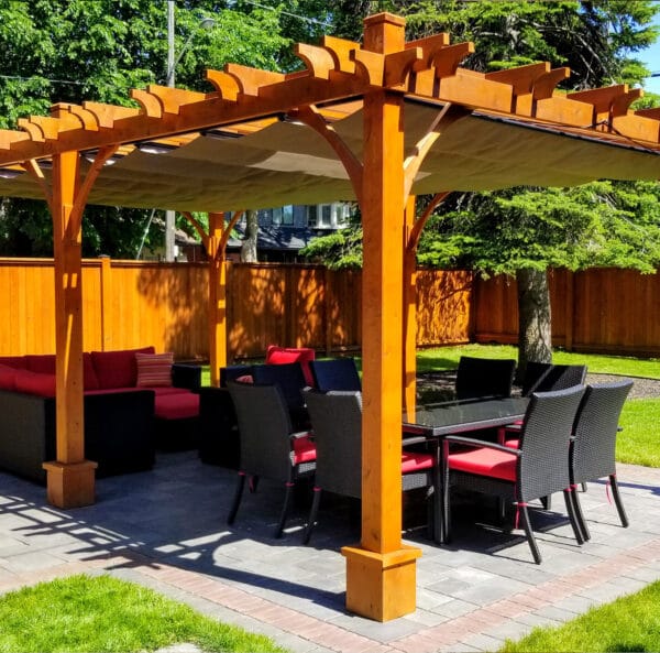 Western Red Cedar Pergola & Canopy – Outdoor Shade & Patio Living Kit 22 1220 6