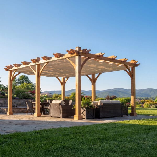 12x20 Breeze Pergola Kit Western Red Cedar Pergola Kit Outdoor Living Today Cedar Pergola 15