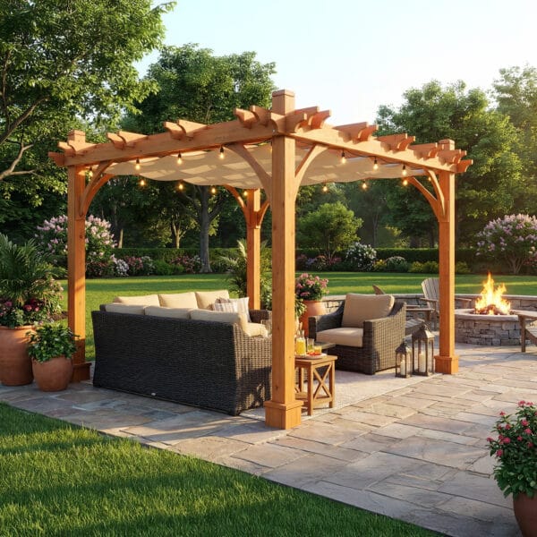8x10 Breeze Pergola Kit Western Red Cedar Pergola Kit Outdoor Living Today Cedar Pergola 14