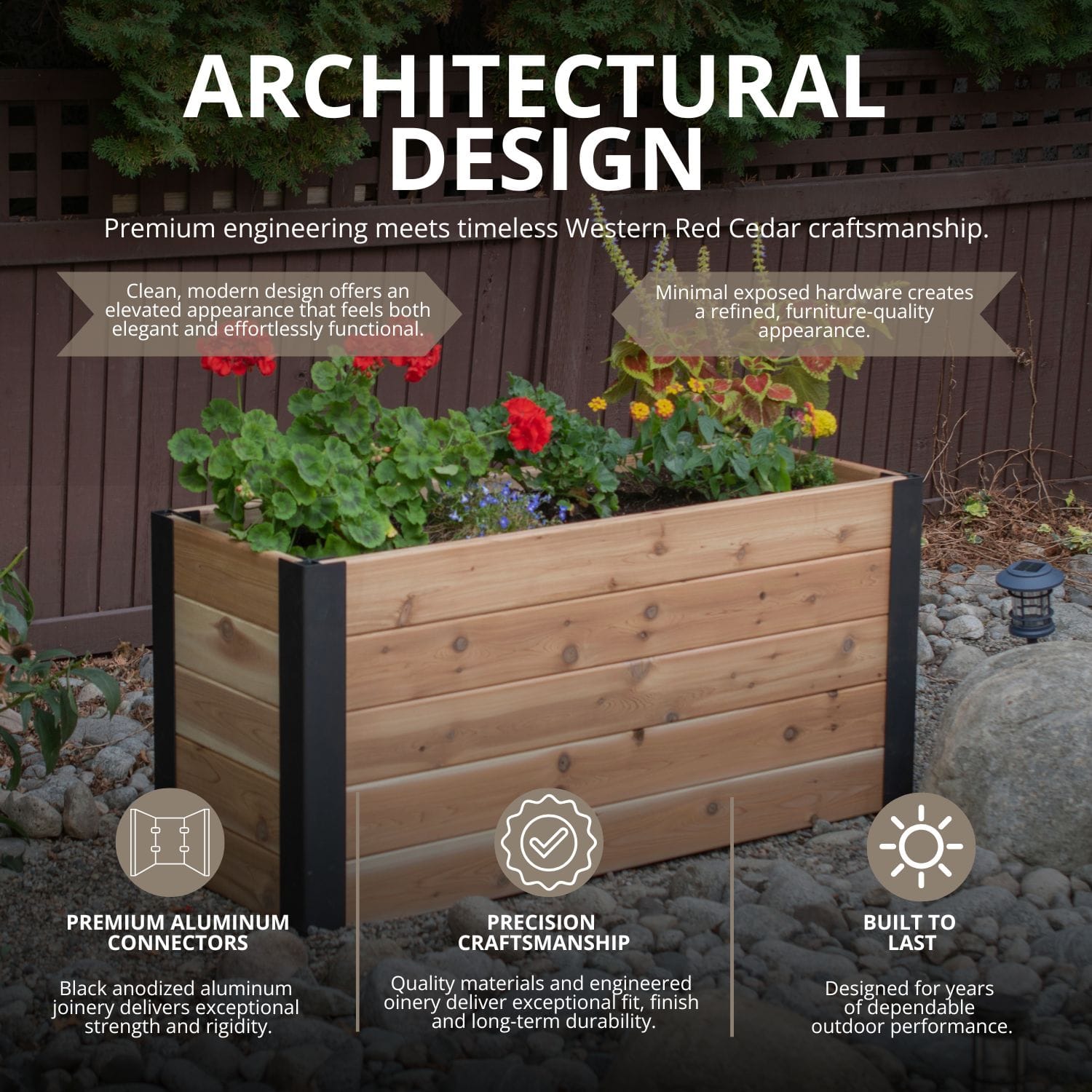 Urban Cedar Raised Garden Bed | 4 ft × 1.5 ft 6 Urban Garden Bed Outdoor Living Today Garden Bed – Western Red Cedar Kit 20 3