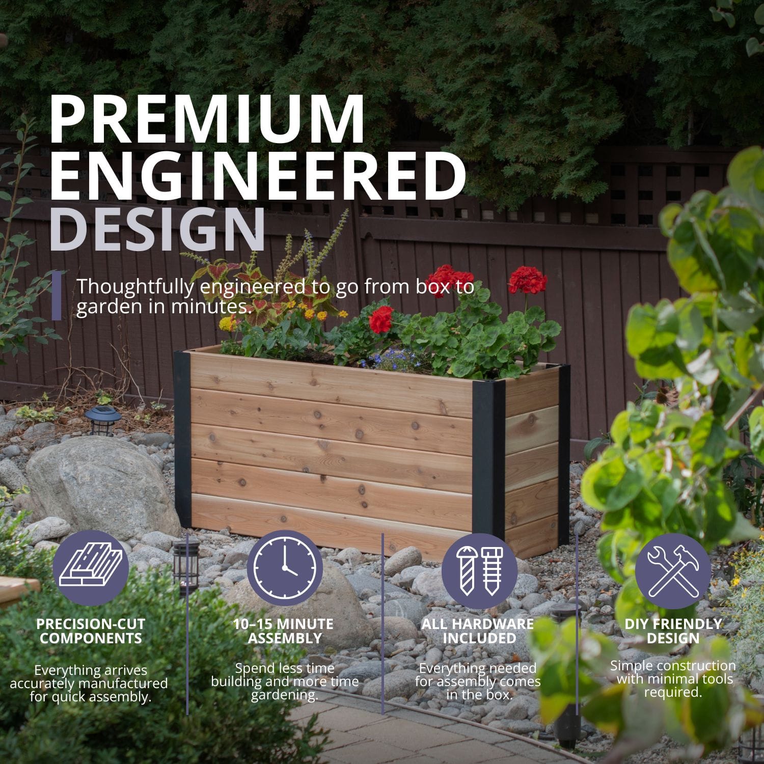 Urban Cedar Raised Garden Bed | 4 ft × 1.5 ft 10 Urban Garden Bed Outdoor Living Today Garden Bed – Western Red Cedar Kit 20 5