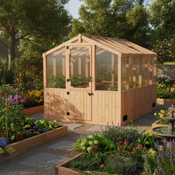 8x12 Cedar Greenhouse Outdoor Living Today Western Red Cedar greenhouse 8x12