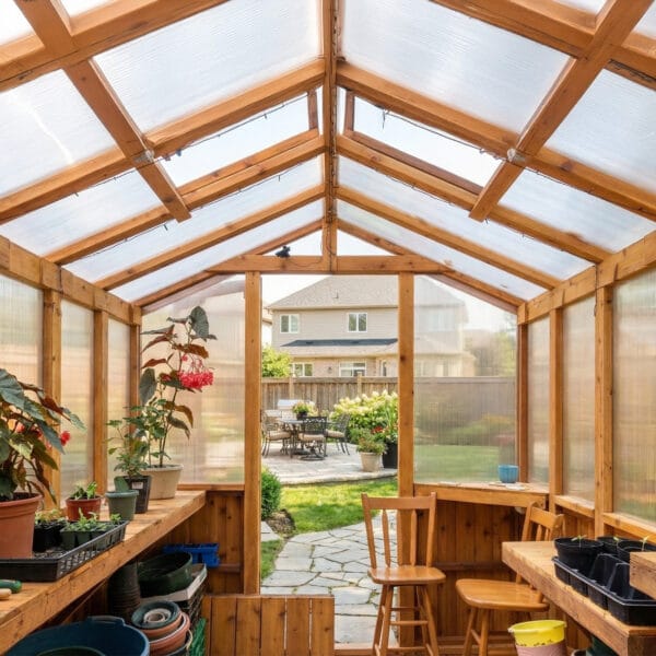 Cedar Greenhouse Kit 8x12 Garden Kit Western Red Cedar cedar Greenhouse Outdoor Living Today 1