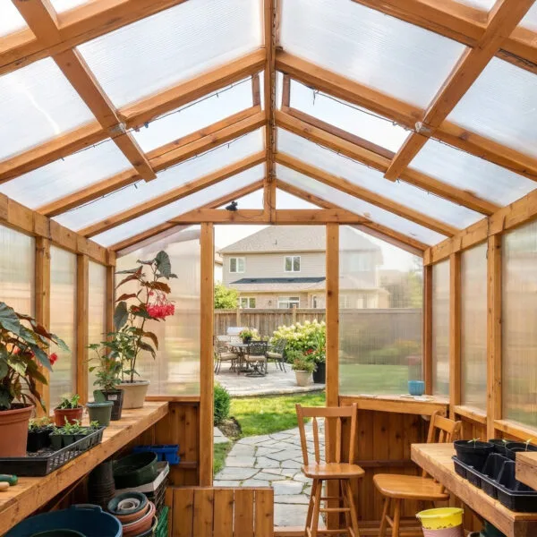 Cedar Greenhouse Kit 8x12 Garden Kit Western Red Cedar cedar Greenhouse Outdoor Living Today 1