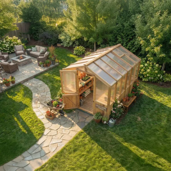 Cedar Greenhouse Kit 8x12 Garden Kit Western Red Cedar cedar Greenhouse Outdoor Living Today 14