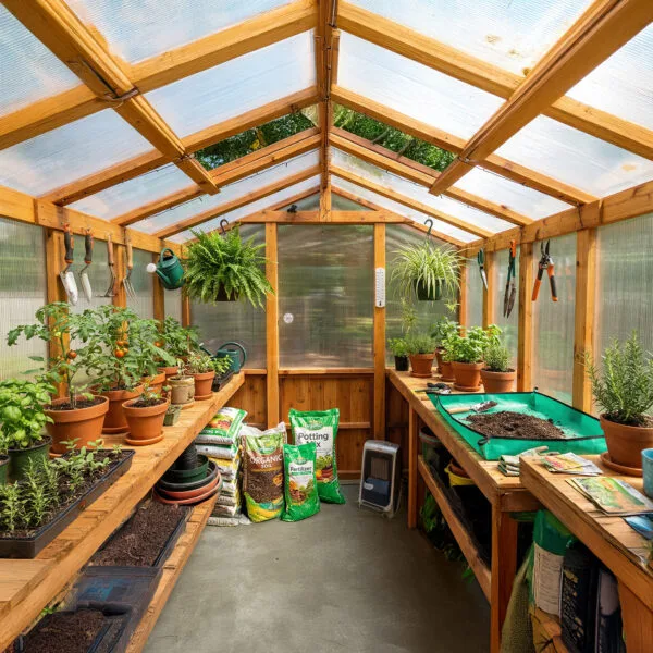 Cedar Greenhouse Kit 8x12 Garden Kit Western Red Cedar cedar Greenhouse Outdoor Living Today 2