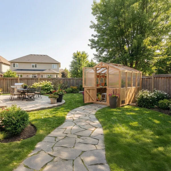 Cedar Greenhouse Kit 8x8 Garden Kit Western Red Cedar cedar Greenhouse Outdoor Living Today 3 1