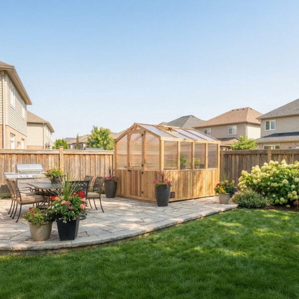 Cedar Greenhouse Kit 8x8 Garden Kit Western Red Cedar cedar Greenhouse Outdoor Living Today 3 3