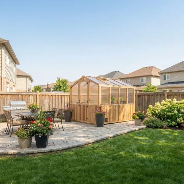 Cedar Greenhouse Kit 8x8 Garden Kit Western Red Cedar cedar Greenhouse Outdoor Living Today 3 3