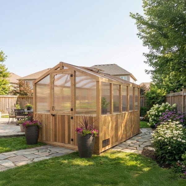 Cedar Greenhouse Kit 8x8 Garden Kit Western Red Cedar cedar Greenhouse Outdoor Living Today 3 5