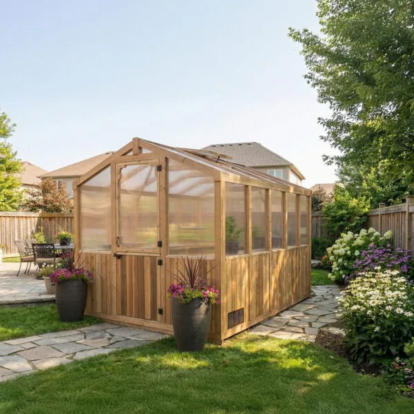 Cedar Greenhouse Kit 8x8 Garden Kit Western Red Cedar cedar Greenhouse Outdoor Living Today 3 5
