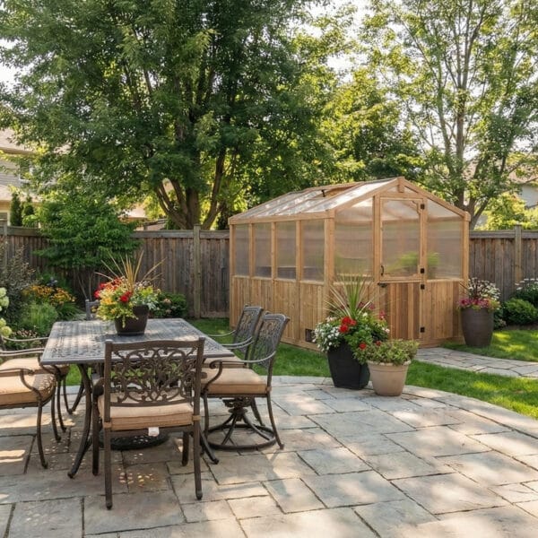 Cedar Greenhouse Kit 8x8 Garden Kit Western Red Cedar cedar Greenhouse Outdoor Living Today 3 7