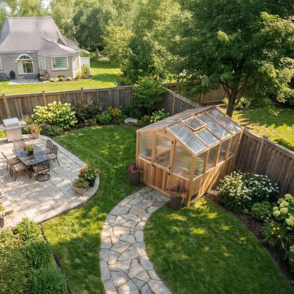 Cedar Greenhouse Kit 8x8 Garden Kit Western Red Cedar cedar Greenhouse Outdoor Living Today 3 8