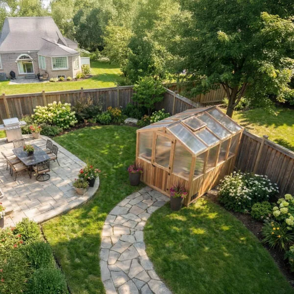 Cedar Greenhouse Kit 8x8 Garden Kit Western Red Cedar cedar Greenhouse Outdoor Living Today 3 8