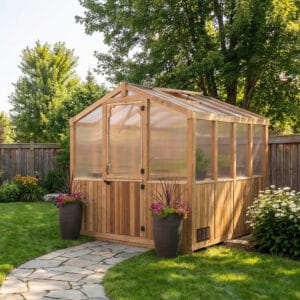 Western Red Cedar Greenhouse Kits – 8×8 ft & 8×12 ft Sizes