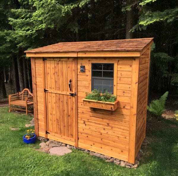 8×4 Cedar Shed - SpaceSaver Single Door – Lean-To Storage Kit 11 8x4 Space Saver Garden Saver Shed Single Door Western Red Cedar Shed Outdoor Living Today 1