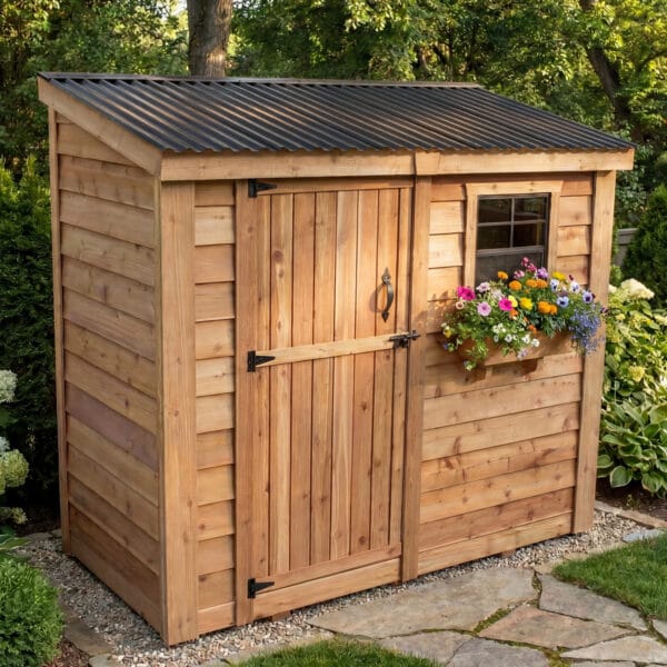 8×4 Cedar Shed - SpaceSaver Single Door – Lean-To Storage Kit 8 8x4 Space Saver Garden Saver Shed Single Door Western Red Cedar Shed Outdoor Living Today.jpg 32