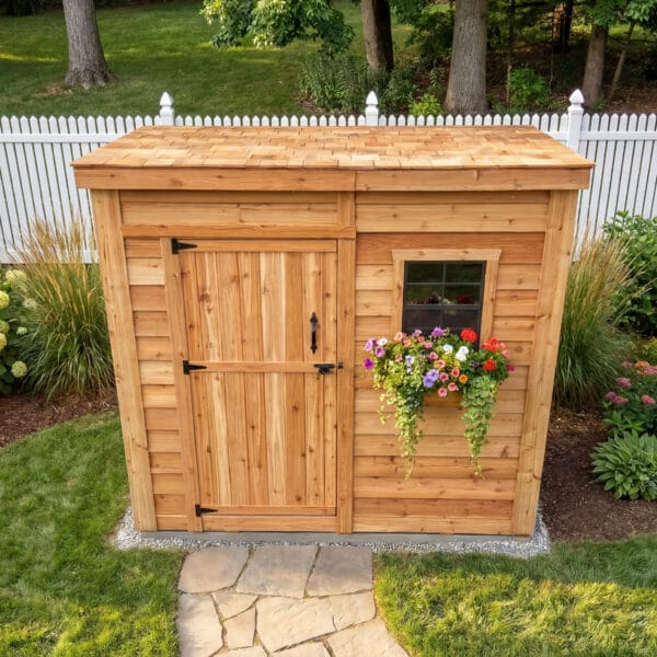 8×4 Cedar Shed - SpaceSaver Single Door – Lean-To Storage Kit 10 Garden Saver Space Saver 8x4 ft Cedar Shed Outdoor Living Today Western Red Cedar Shed 16