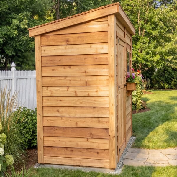 8×4 Cedar Shed - SpaceSaver Single Door – Lean-To Storage Kit 5 Garden Saver Space Saver 8x4 ft Cedar Shed Outdoor Living Today Western Red Cedar Shed 21