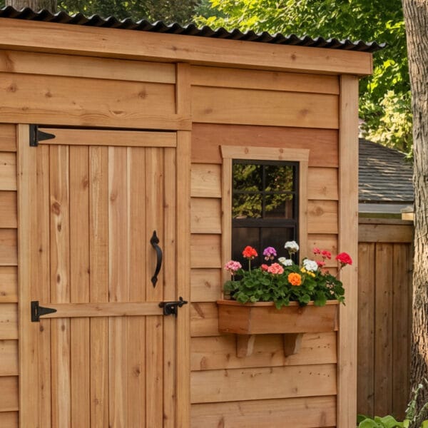 8×4 Cedar Shed - SpaceSaver Single Door – Lean-To Storage Kit 7 Garden Saver Space Saver 8x4 ft Cedar Shed Outdoor Living Today Western Red Cedar Shed 6