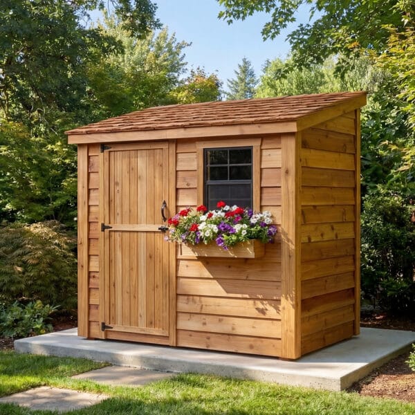 Space Saver 8x4 single Door Shed Kit Outdoor Living Today Western Red Cedar Shed Kit 32