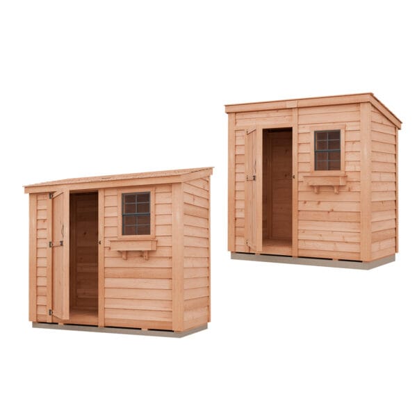 8×4 Cedar Shed - SpaceSaver Single Door – Lean-To Storage Kit 21 Spacesaver 8x4 single Door GardenSaver 8x4 single Door Cedar Roof
